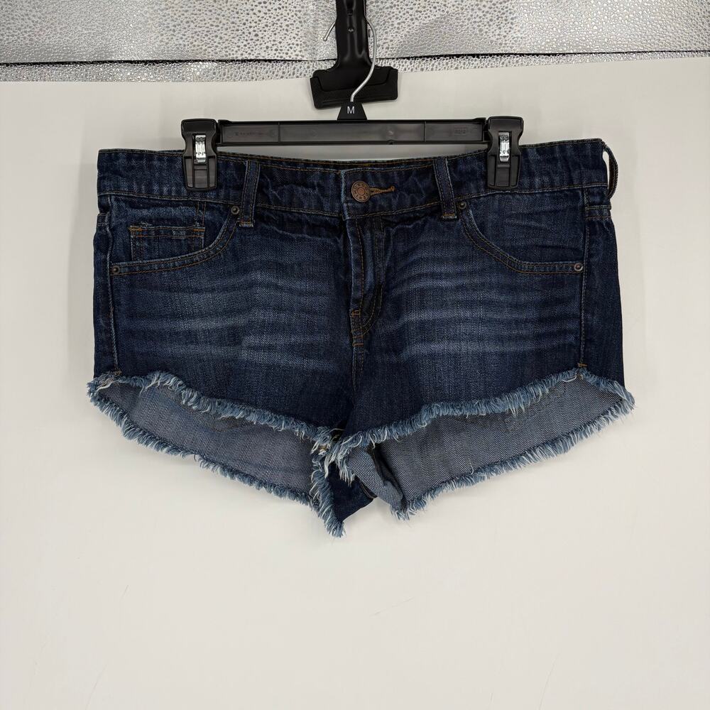 BDG Low Rise Dolphin Jeans Size 29 Cut Off Dark‎ Wash Distressed